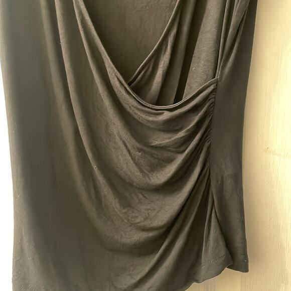 New York & Company stretch faux wrap black open front  sleeveless tank size M - Picture 6 of 7